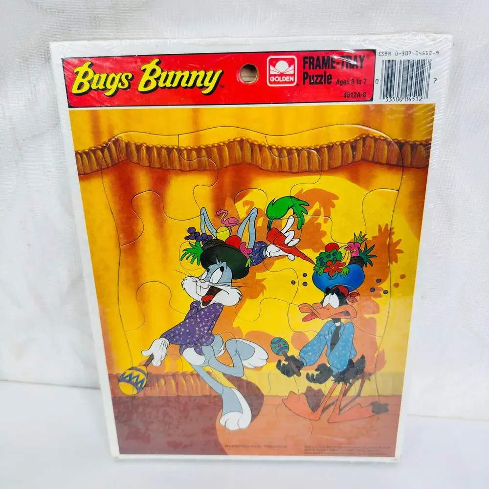 Vintage Golden Frame-Tray Puzzle 4 Pack‎ Bugs Bunny & Casper Friendly Ghost